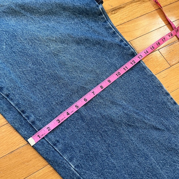 VTG Beverly Hills Polo Club Carpenter Jeans Blue Heavyweight Denim Workwear Y2K - Picture 12 of 13